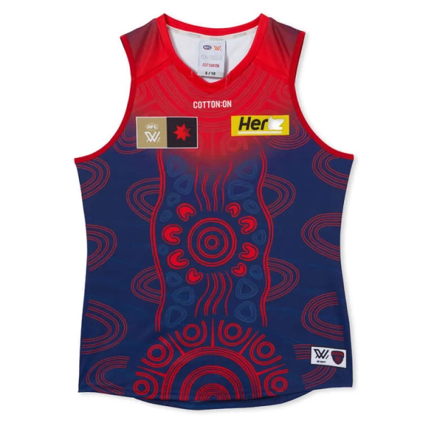 Melbourne Demons 2023 Mens Season 8 AFLW Indigenous Guernsey