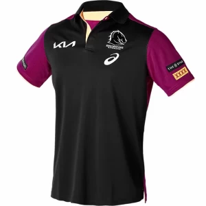 Brisbane Broncos 2024 Mens Media Polo