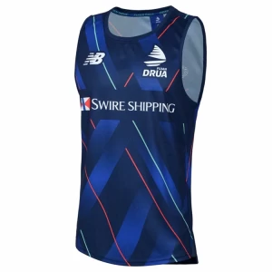 Fiji Drua 2025 Men's Blue Training Singlet