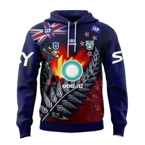 New Zealand Warriors 2024 Mens Anzac Hoodie